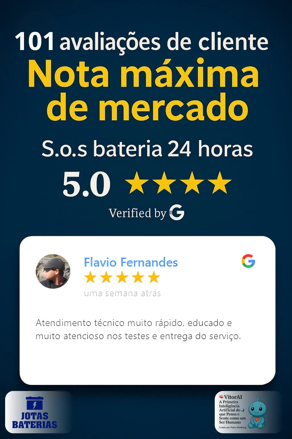 Socorro de bateria 24 horas em Santo André com avaliações reais no Google